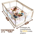 thumbnail image 4 of Beavtaens Baby Play Mat for Floor, Fits 71x59 Playpen, Non-Slip, Soft for Infants, 0-4 Years, Animal, 4 of 10