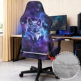 thumbnail image 3 of TSOVTHRID Wolf Galaxy Butterfly Print Gaming Chair Cover with Armrest Cover, Anti-Dust Computer Desk Chair Cover with Elastic Bottom Removable Rotating Computer Chair Slipcovers Protective, 3 of 7