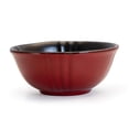 thumbnail image 5 of Juego De Vajilla De Comedor Elegante De Gres Ovalado Redondo Elama, 16 Piezas, Rojo Oscuro Con Detalles En Bronce, 5 of 5