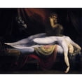 thumbnail image 2 of Henry Fuseli 14x12 Black Ornate Wood Framed Double Matted Museum Art Print Titled: The Nightmare (1781), 2 of 5