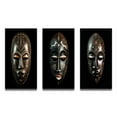 thumbnail image 2 of Designart "Traditional African Mask Ethnically Crafted IX" African Tribal Framed Wall Art Set Of 3 - Black African Tribal Frame Gallery Wall Set For Home Decor, 2 of 7