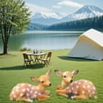 thumbnail image 6 of 2 PCS Garden Deer Statue, Sika Deer Sitting Figurines, Outdoor Animal Model Art Crafts for Patio, Lawn, and Spring Summer Festival Decorations, 6 of 9