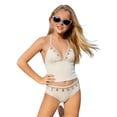 thumbnail image 6 of LILIYA Swimsuits for Girls Tankini Ruffled Styles Color Block Little Girls' Swimwear Soft 2 Piece Swimsuit Bikini Bathing Suit Summer Beach, 6 of 7