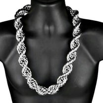 Huge Men's Hip Hop Chain Hollow Rope Dookie 30MM Thick x 30" Inch Long 1980's Rapper Style Hip Hop Necklace