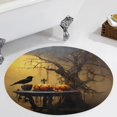 thumbnail image 4 of Halloween Ghosts Horror Pumpkin Round Small Area Rug, Print Non Slip Washable Floor Mat, Soft Throw Rug for Living Room, Powder Room Entryway, Bathroom, Bedside, 4 of 7