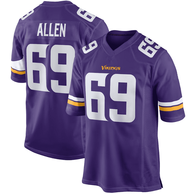 Minnesota Vikings Jared Allen Purple Men's Retirement Commemorative Jersey with Beautiful Embroidery-XXL