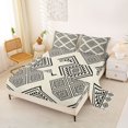thumbnail image 2 of Erosebridal Aztec Aesthetic Queen Sheet Sets, Beige Black Bed Set, 4-Piece 1 Flat Sheet, 1 Fitted Sheet and 2 Pillowcases, 2 of 5