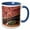 Blue/White, variant on 3drose, Green River Overlook. Red Rock Canyons, Canyonlands Park, Moab, Utah., 11oz Two-tone Red Mug