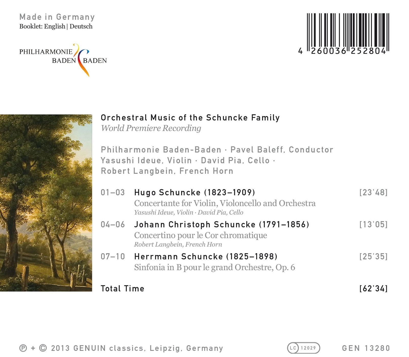 Pavel Baleff - Orchestral Music of the Schuncke Family - Music & Performance - CD