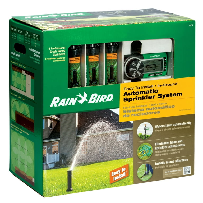 Bergantín Organizar Merecer Rain Bird 32ETI Underground Irrigation Automatic Sprinkler System Kit -  Walmart.com