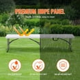 thumbnail image 3 of VEVOR Plastic Folding Bench,6 FT Portable Folding Bench,Smooth HDPE Waterproof Outdoor Bench, Picnic Camping Dining Seat with Carrying Handle,for Garden Soccer Entertaining Activity,White (2 Pack), 3 of 9