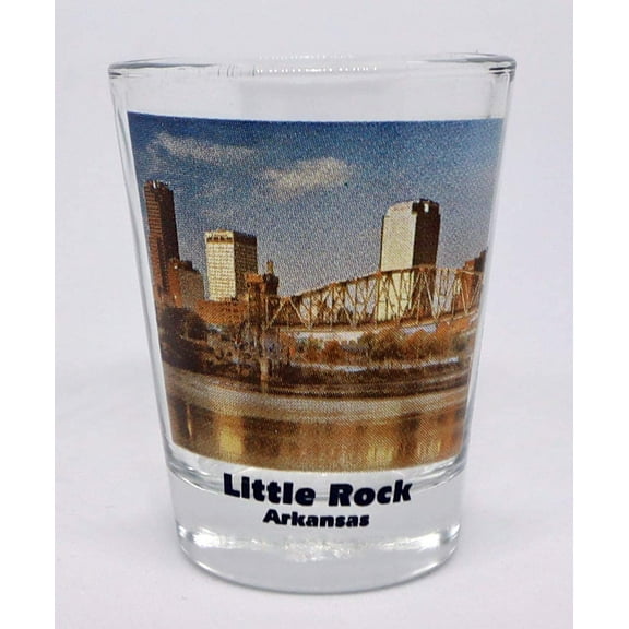 Little Rock Arkansas City Skyline Color Photo Shot Glass