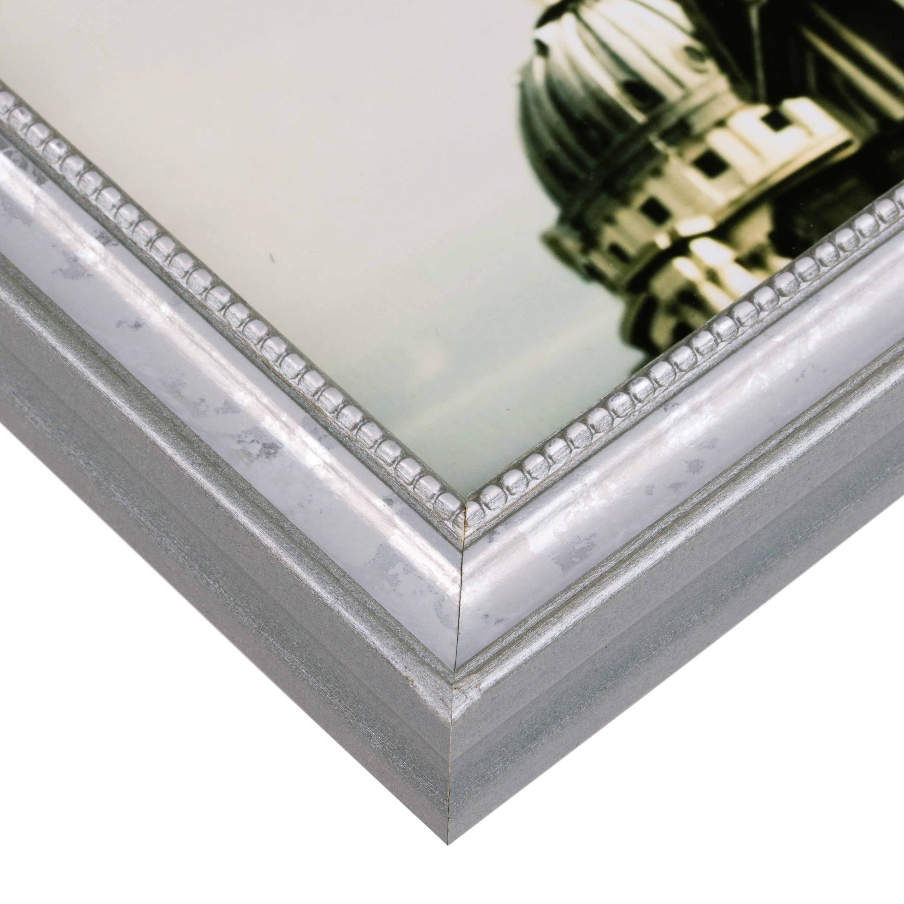 Craig Frames 314SI 18x24 inch Ornate Silver Picture Frame Matted for a 12x18 Photo