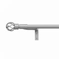 thumbnail image 3 of Mainstays Easy Install Café Window Curtain Rod, No Measuring, 18”–48”, Cage Finials, Brushed Nickel, 3 of 6