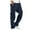 Navy, variant on CIENVNSTG Men Casual Solid Multiple Pockets Outdoor Straight Type Fitness Pants Cargo Pants Trousers Mens Sweatpants