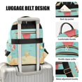 thumbnail image 3 of FORMRS Mini Backpack Purse for Women Quilted Travel Daypack Casual Shoulder Bag, Blue Beach Pattern, 3 of 7