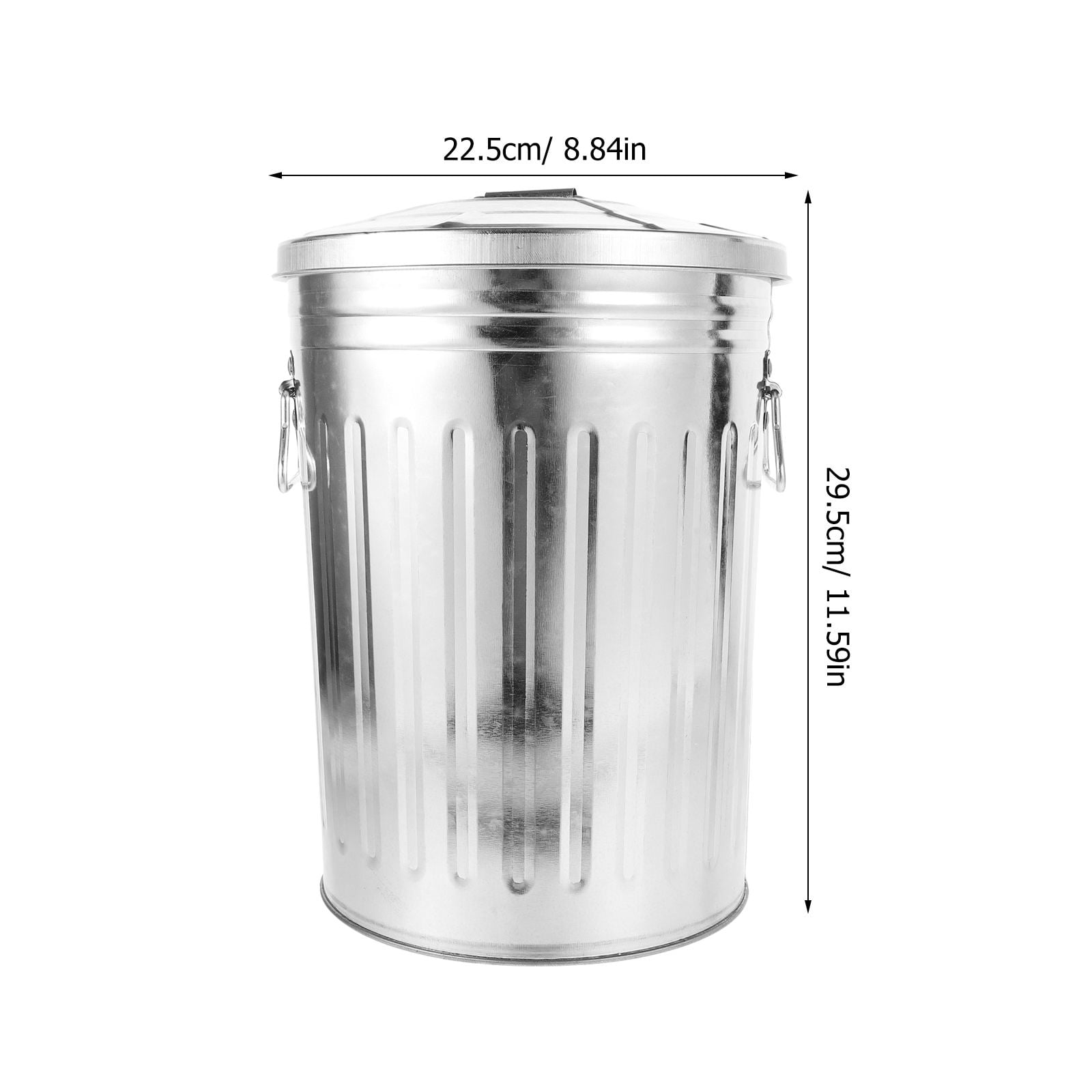 BESTYASH Large Capacity Metal Outdoor Trash Can with Lid, Rust-Resistant Durable Garbage Bin for Yard, Patio, Garden