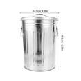 thumbnail image 4 of BESTYASH Large Capacity Metal Outdoor Trash Can with Lid, Rust-Resistant Durable Garbage Bin for Yard, Patio, Garden, 4 of 8