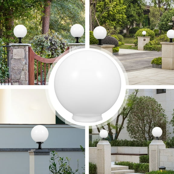 Lamp Post Globe Replacement Lamp Shade Post Lamp Shades Decortive Ceiling Pendant Fixture For Table Wall Floor White 200MM 95MM