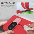 thumbnail image 3 of Compatible with Google Pixel 9 Case with Ring Kickstand Green, Google Pixel 9 Phone Case Silicone Liquid with Soft Microfiber Lining Slim Shockproof Protective Cover (Red), 3 of 14