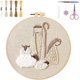 thumbnail image 1 of Kit de bordado navideño, kit de bordado de belén, kits de punto de cruz navideño, kit de bordado para principiantes para adultos, kit de bordado DIY para decoración del hogar (pastores), 1 of 7