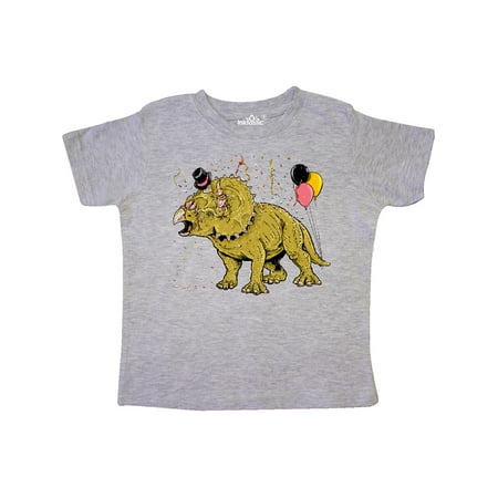 

Inktastic Roaring in the New Year Triceratops with Hat and Balloons Gift Toddler Boy or Toddler Girl T-Shirt