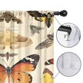 thumbnail image 4 of Blackout Kids Curtains,Beige Butterfly Moth Pattern Childrens Insulated Curtains Set Of 2,Bedroom Essentials,Toddler Room Decor 52"x63", 4 of 5