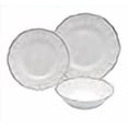 thumbnail image 3 of Le Cadeaux 12 Piece Luxury Melamine Dinnerware Set, Service for 4 (Rustica Antiqua White), 3 of 4