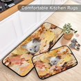thumbnail image 5 of SKYSONIC Fall Leaves Baby Kitten Kitchen Rugs Set of 2, Cute Floor Runner Area Rug Washable Carpet Mat Perfect for Living Room Bedroom Entryway, 5 of 7