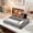 Gray, variant on Coliware Lap Desk with Pillow Cushion, Portable Laptop Desk with Anti-Slip Strip Wrist Rest & Storage Function Fits Up to 15.6” Laptops, Laptop Stand for Home Office, Wood Grain Book Tablet