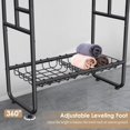 thumbnail image 5 of 40" Tall Standing Towel Racks, 3 Tier Towel Stand Blanket Rack with 2 Removable Storage Baskets & 6 Hooks, Indoor Outdoor Freestanding Towel Racks for Bathroom Bedroom Organizer, 5 of 15