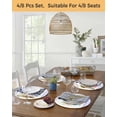 thumbnail image 5 of 15 Inch Round Placemats Set of 4, Easter Bunny Non Slip Heat Insulation PP Table Mats, Colorful Eggs Cute Rabbit Eucalyptus Purple Plaid Washable Place Mats for Kitchen Dining Party Table Decor, 5 of 7