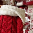 thumbnail image 4 of Medias Con Letras Bordadas Navideñas Puños Poliéster para Familiar Del Rojo Blanco, 4 of 9