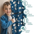 thumbnail image 3 of Blackout Kids Curtains,Pioneer Flower Floral Print Pattern Childrens Insulated Curtains Set Of 2,Bedroom Essentials,Toddler Room Decor 42"x54", 3 of 5