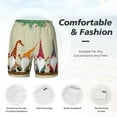 thumbnail image 4 of Kdxio Christmas Card With Gnomes Print Men'S Swim Trunks With Compression Liner 7 Inch Inseam Quick Dry Swim Shorts, 4 of 7