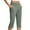 Army Green, variant on Kmdttou Capri Pants for Women 3/4 Pants High Waisted Loose Casual Oversized Drying Tight Elastic Comfortable Fitness Pants Yoga Pants