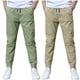 thumbnail image 1 of Odeerbi 2 Pack Boys Summer Cotton Linen Jogger Pants Casual Lightweight Elastic Waist Drawstring Sweatpants Para 3-13 Años, 1 of 9