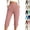 18# Pink, variant on Capris for Women with Pockets Women's Cotton Linen High Waisted Pants Dressy Casual Cropped Pant Casual Summer Clothes (Light Gray,M)