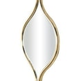 thumbnail image 4 of DecMode 6" x 51" Gold Slim Stacked Chain Teardrop Geometric Wall Mirror, 4 of 13
