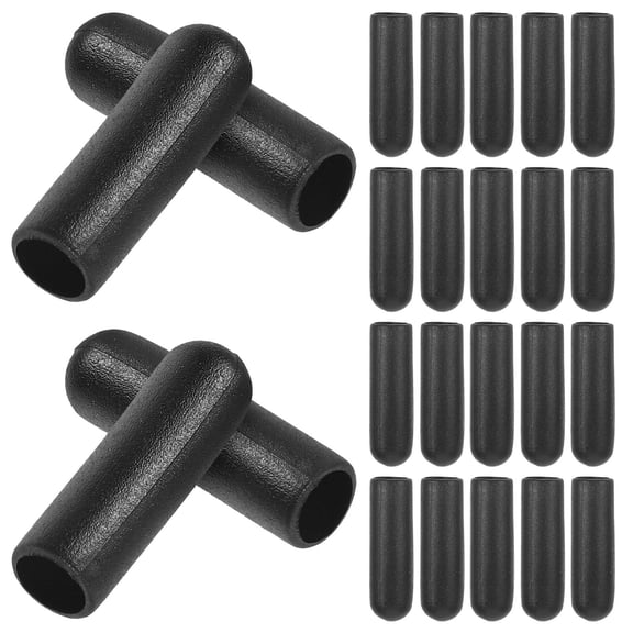 SEWCHICS 50Pcs Practical Rope Cord Lock Black for Hoodies Lanyards and Backpacks