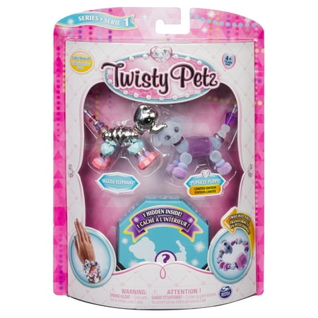 Twisty Petz - 3-Pack - Razzle Elephant, Pupsicle Puppy and Surprise Collectible Bracelet Set for Kids