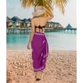 thumbnail image 5 of HAPPY BAY Women's Beachwear Summer Bikini Wraps Beach Wrap Sarong Coverups Skirt Bathing suit Swim Cover up Swimwear Swimsuit Coverups for Women One Size Purple, Solid, 5 of 5