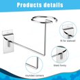 thumbnail image 4 of Kigley 6 Pcs Hat Display Wall Mount, Metal Hat Helmet Rack Retail Store Display Shelves Organizer, Slat Wall Accessories for Home Retail Shop Racks Craft Show Garage (Silver), 4 of 6