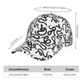 thumbnail image 2 of Pofeuu Hand Drawn Snake Print Adult Adjustable Embroidered Graphic Baseball Hat for Men and Women, 2 of 6