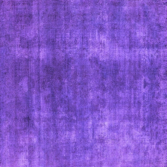 Ahgly Company Indoor Square Oriental Purple Industrial Area Rugs, 8' Square