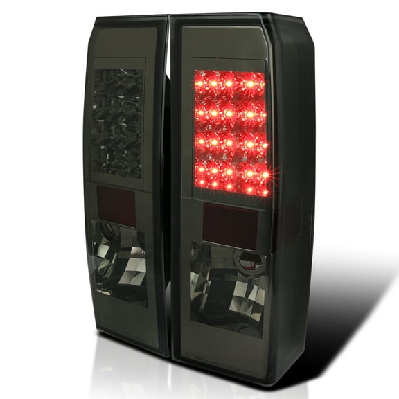 Spec-D Tuning Smoke LED Tail Lights Compatible with 2005-2010 Hummer H3, Left   Right Pair Assembly