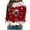 3Red, variant on Ugly Christmas Long T-Shirt for Women 2024 Funny Christmas Sweatshirt Crewneck Xmas Party Pullover
