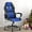 Blue, variant on Dkelincs Teen Fibreboard Gaming Chair with 360 Degree Rolling Wheels and Lumbar Support, Black