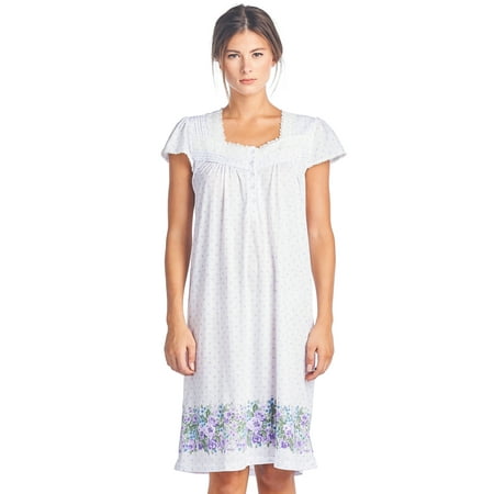 

Casual Nights Women s Cap Sleeves Floral Lace Nightgown