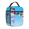 thumbnail image 2 of Kowoue Bluey Pattern Portable Insulated Lunch Bag - Leak-Proof, Compact, and Stylish Cooler Bag - Detachable Handle & Side Mesh Pocket, 2 of 8